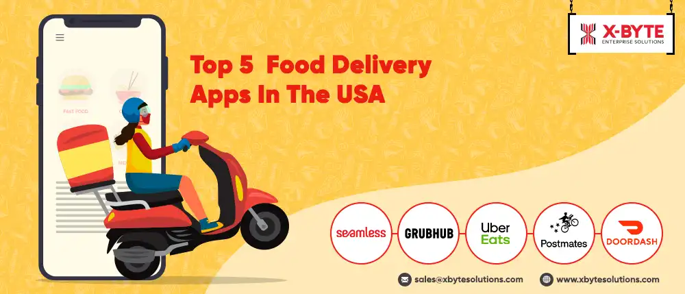 TOP 5  FOOD DELIVERY APPS IN THE USA